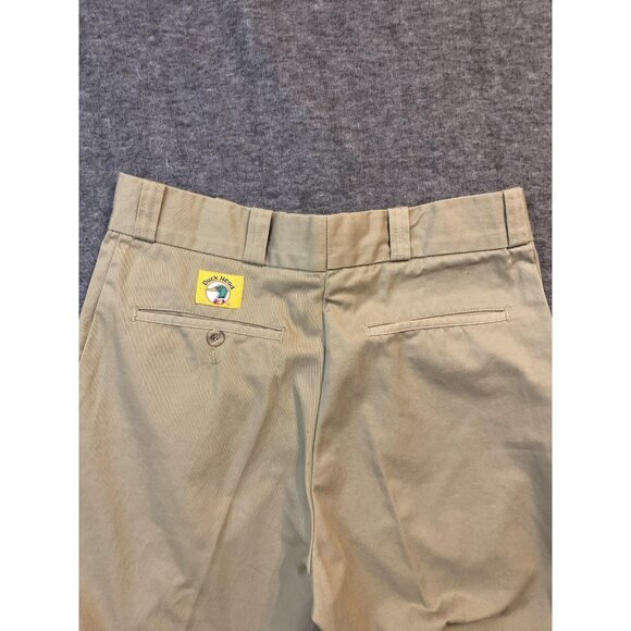 Vintage Duck Head Pants Mens 32x34 Beige Khaki Chino Cotton Flat Front USA - Picture 8 of 10
